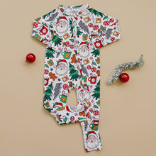 Load image into Gallery viewer, Bamboo Zip Romper | Christmas Vibes