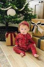 Load image into Gallery viewer, Red Plaid Bamboo Zipper