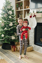 Load image into Gallery viewer, Red Plaid Bamboo Zipper