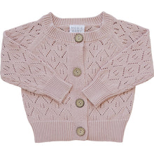 Load image into Gallery viewer, Pink Pointelle Button Down Cardigan