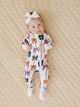 Load image into Gallery viewer, Bamboo Zip Romper | Spooky Bows