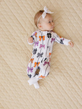 Load image into Gallery viewer, Bamboo Zip Romper | Spooky Bows