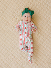 Load image into Gallery viewer, Bamboo Zip Romper | Retro Candy Cane