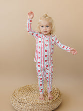 Load image into Gallery viewer, Bamboo Two Piece Set | Retro Candy Cane