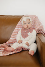 Load image into Gallery viewer, Vintage Pink Floral + Pink Stripes Muslin Quilt