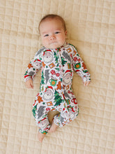 Load image into Gallery viewer, Bamboo Zip Romper | Christmas Vibes