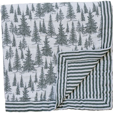Load image into Gallery viewer, Forrest + Green Stripes Muslin Quilt