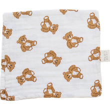 Load image into Gallery viewer, Teddy Bear Muslin Burp Cloth