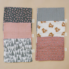 Load image into Gallery viewer, Teddy Bear Muslin Burp Cloth