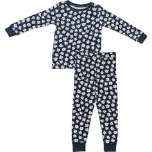 Load image into Gallery viewer, Navy Daisy Ribbed Bamboo Cozy Set