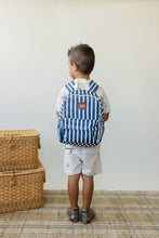 Load image into Gallery viewer, Navy Stripe Mini Backpack