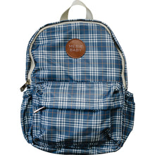 Load image into Gallery viewer, Navy Plaid Mini Backpack