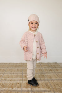 Light Pink Chunky Knit Beanie