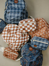 Load image into Gallery viewer, Navy Plaid Mini Backpack