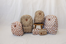 Load image into Gallery viewer, Rust Wavy Checkered Large Backpack