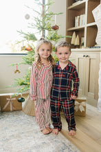 Load image into Gallery viewer, Christmas Plaid Collared Pajama Set