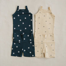 Load image into Gallery viewer, Cream Tulips Tank + Biker Short Set
