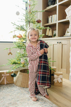 Load image into Gallery viewer, Red Stripes Collared Pajama Set