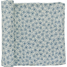 Load image into Gallery viewer, Blue Blossom Muslin Swaddle Blanket