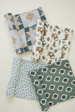 Load image into Gallery viewer, Blue Blossom Muslin Swaddle Blanket