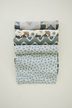 Load image into Gallery viewer, Blue Blossom Muslin Swaddle Blanket