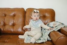 Load image into Gallery viewer, Blue Blossom Classic Muslin Bib
