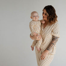 Load image into Gallery viewer, Wavy Checker | Bamboo Zip Romper