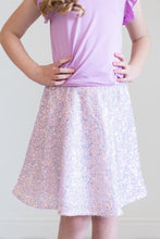 Load image into Gallery viewer, Lavender Sequin Twirl Skirt