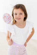 Load image into Gallery viewer, Lavender Sequin Joggers