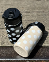 Load image into Gallery viewer, Black Summer Smiley Check Water Bottle
