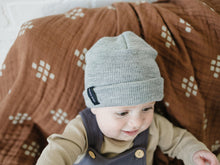 Load image into Gallery viewer, Light Grey Mebie Baby Beanie