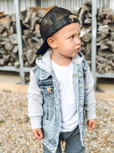 Load image into Gallery viewer, Hooded Denim Jacket - Grey