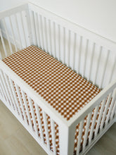 Load image into Gallery viewer, Gingham Muslin Crib Sheet