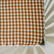 Load image into Gallery viewer, Gingham Muslin Crib Sheet