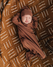 Load image into Gallery viewer, Mustard Mudcloth Muslin Swaddle Blanket