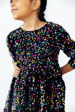 Load image into Gallery viewer, Confetti Velvet Sequin Dress