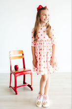 Load image into Gallery viewer, An Apple a Day 3/4 Sleeve Pocket Twirl Dress