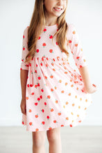 Load image into Gallery viewer, An Apple a Day 3/4 Sleeve Pocket Twirl Dress