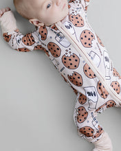 Load image into Gallery viewer, Bamboo Zip Romper | Milk &amp; Cookies