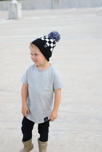 Load image into Gallery viewer, Black Check Beanie