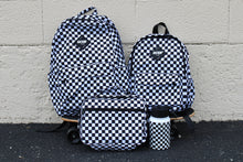 Load image into Gallery viewer, Full Size Black Checkered Backpack