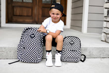 Load image into Gallery viewer, Full Size Black Checkered Backpack