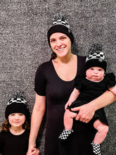 Load image into Gallery viewer, Black Check Beanie