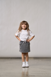 Cargo Skort - Charcoal Wash
