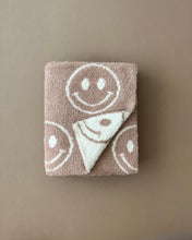 Load image into Gallery viewer, Smiley Fuzzy Blanket | Latte