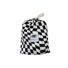 Load image into Gallery viewer, B&amp;W Wavy Checker | Bamboo Swaddle