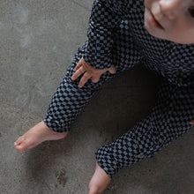 Load image into Gallery viewer, Midnight Checker | Bamboo Zip Romper
