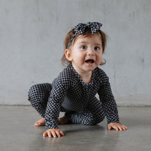 Load image into Gallery viewer, Midnight Checker | Bamboo Zip Romper